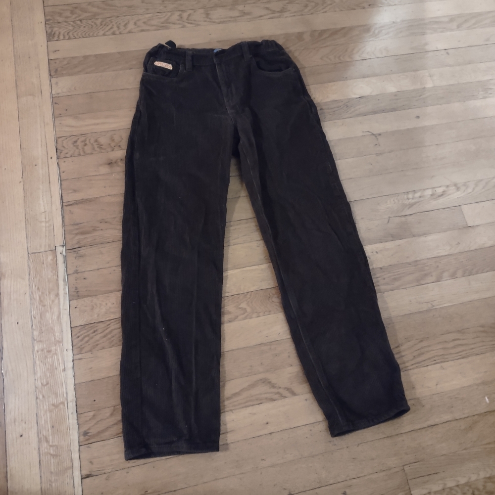 brown corduroy pants with a relaxed fit from empyre size 28